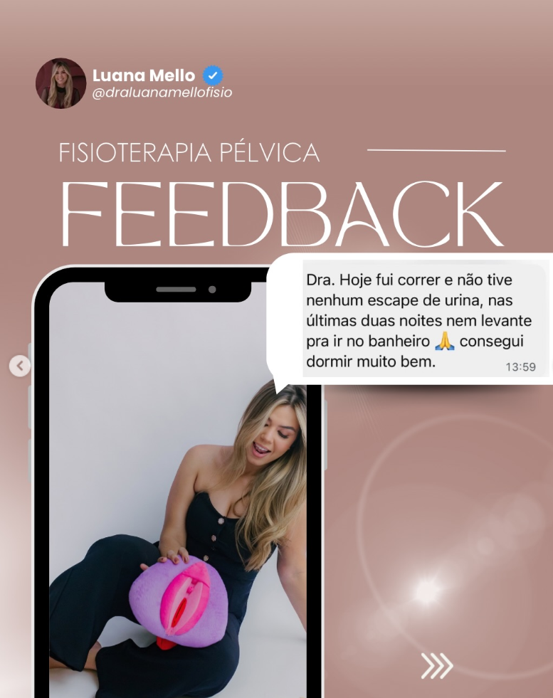 Feedback compartilhado por paciente sobre conforto no dia a dia.