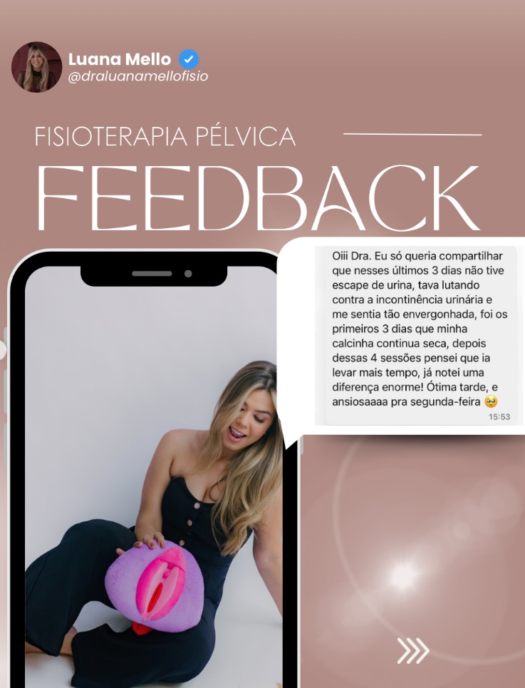 Feedback compartilhado por paciente sobre saúde urinária.