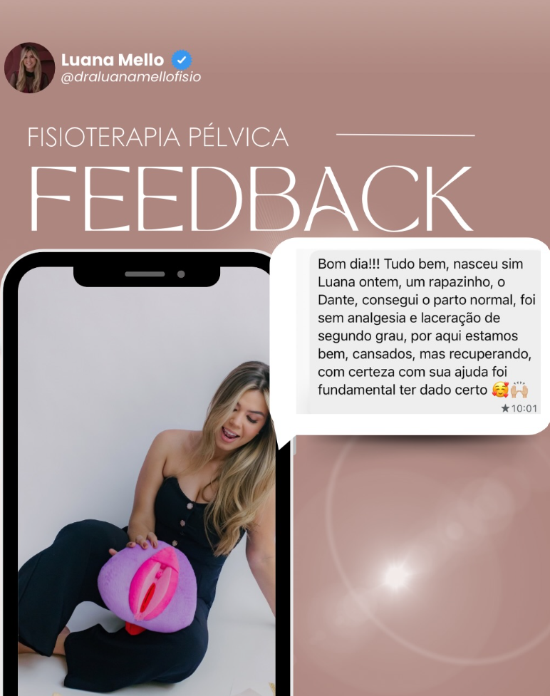 Feedback compartilhado por paciente sobre preparação para o parto.